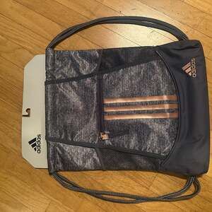 Adidas Alliance II Drawstring Backpack - Gray & Rose Gold - New